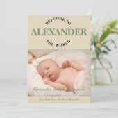 Welkom bij de Wereldfoto van de geboorte Kaart (Staand voorkant)