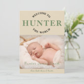 Welkom bij de Wereldfoto van de geboorte Kaart (Staand voorkant)