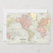 Welkom bij de Wereldkaart Baby Shower Kaart (Achterkant)