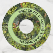 Welkom bij de wijntest in de (jouw naam) wijnglaslabel (Voorkant)