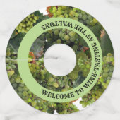 Welkom bij de wijntest in de (jouw naam) wijnglaslabel (Achterkant)