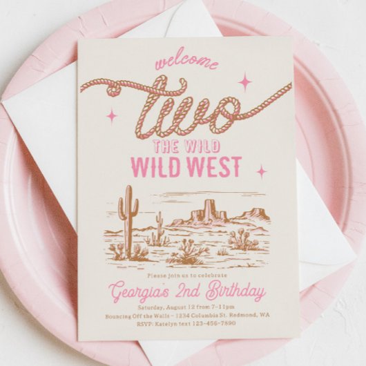 Welkom bij de Wild West Invitation Kaart