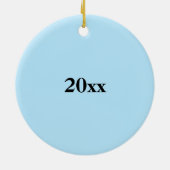 Welkom bij de World Baby Boy Blue YEAR Keramisch Ornament (Achterkant)