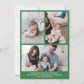 Welkom bij de World Green Newborn Baby Geboorte Aankondiging (Achterkant)