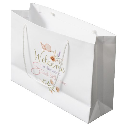 Welkom bij de World Large Gift Bag Groot Cadeauzakje (Voorkant Gekanteld)