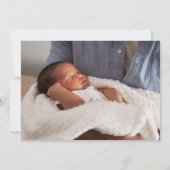 Welkom bij de World Little One Peony Floral Foto Aankondiging (Achterkant)