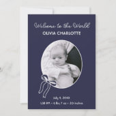 Welkom bij de World Navy Pasgeboren Foto Baby Gebo Aankondiging (Voorkant)