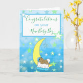 Welkom bij de World New Baby Boy Ethnic Kaart (Gele Bloem)