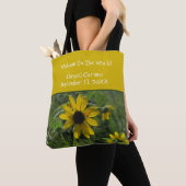 Welkom bij de World Sunflower Photo Floral Tote Bag (Dichtbij)