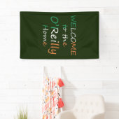 Welkom bij de YourName Home op Irish Flag BNRCNT Spandoek (Insitu)