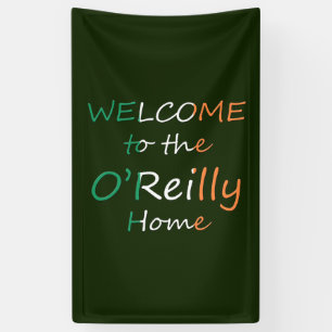 Welkom bij de YourName Home op Irish Flag BNRCNT Spandoek