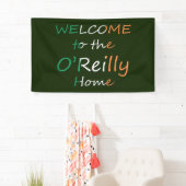 Welkom bij de YourName Home op Irish Flag BNRCNT Spandoek (Insitu)