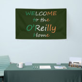 Welkom bij de YourName Home op Irish Flag BNRCNT Spandoek (Beurs)
