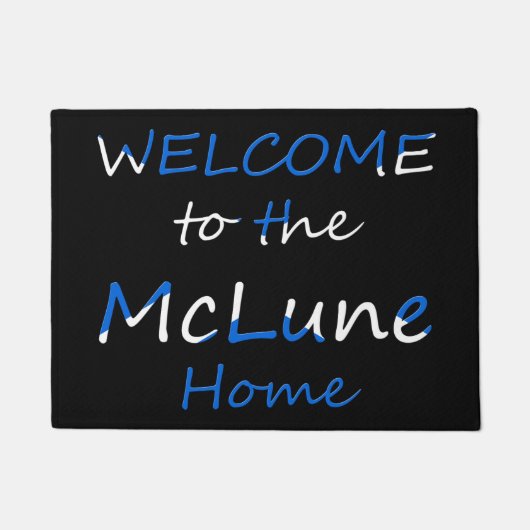 Welkom bij de YourName Home op Scottish Flag dmt Deurmat (Voorkant)