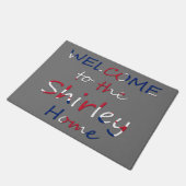 Welkom bij de YourName Home Union Jack dmcnt Deurmat (Schuin)
