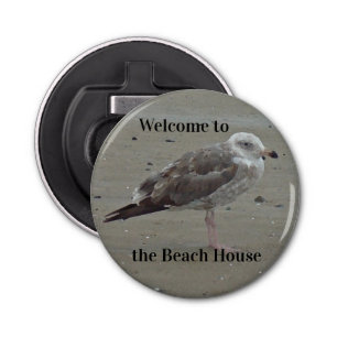Welkom bij de Zeemaand van Beach House Button Flesopener