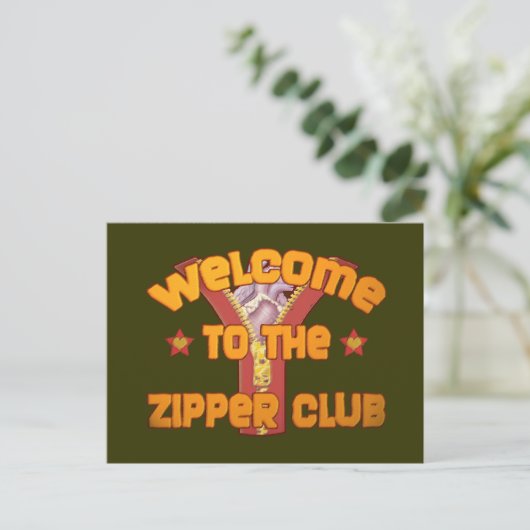 Welkom bij de Zipper Club Briefkaart (Staand voorkant)