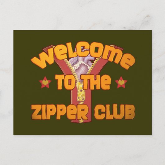 Welkom bij de Zipper Club Briefkaart (Voorkant)