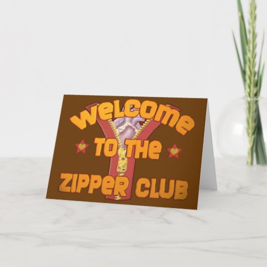Welkom bij de Zipper Club Kaart (Voorkant)