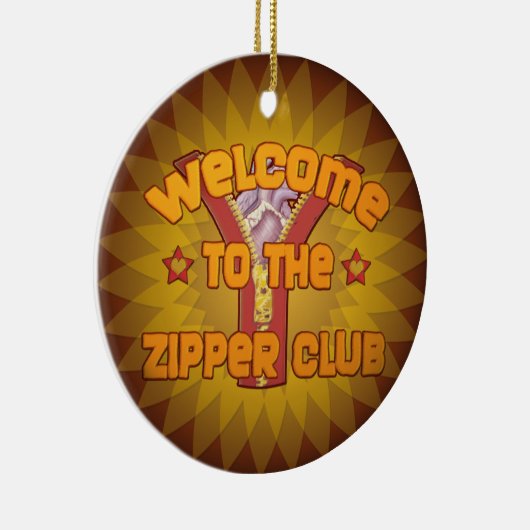 Welkom bij de Zipper Club Keramisch Ornament (Rechts)