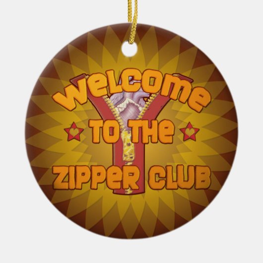 Welkom bij de Zipper Club Keramisch Ornament (Voorkant)