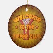Welkom bij de Zipper Club Keramisch Ornament (Links)