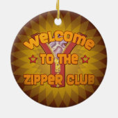 Welkom bij de Zipper Club Keramisch Ornament (Achterkant)