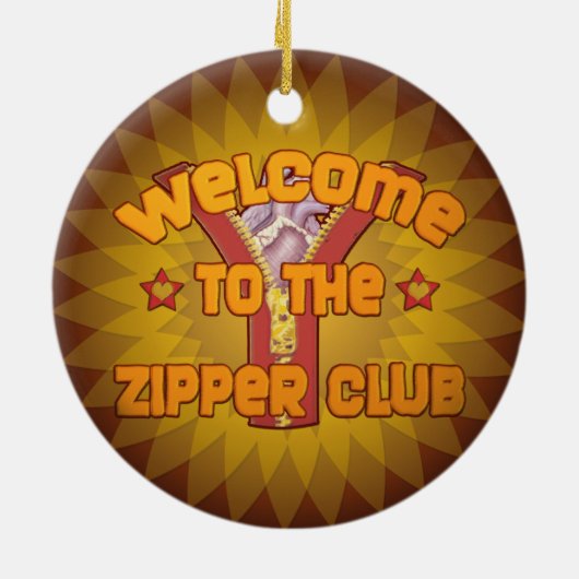 Welkom bij de Zipper Club Keramisch Ornament (Achterkant)