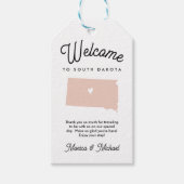 Welkom bij de ZUID DAKOTA bruiloft. Cadeaulabel (Voorkant)