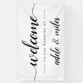 Welkom bij de zwarte en witte kalligrafie spandoek (Verticaal)