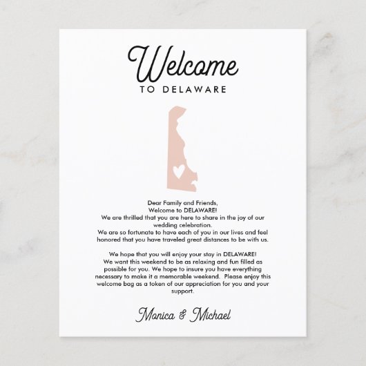 Welkom bij DELAWARE Letter & Itinerary ELKE KLEUR (Voorkant)