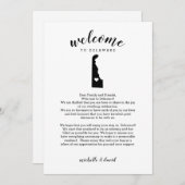 Welkom bij Delaware | Trouwbrief en reisschema (Voorkant / Achterkant)