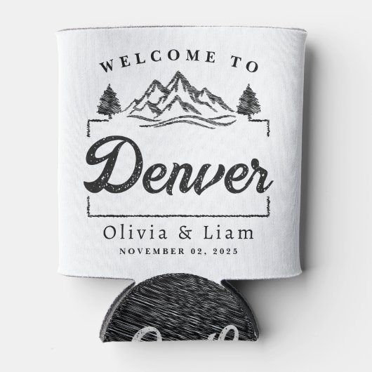 Welkom bij Denver Colorado Wedding Minimalist Blikjeskoeler (Voorkant)