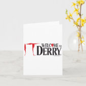 Welkom bij Derry Distressed Logo Horro Kaart (Gele Bloem)