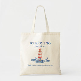 "Welkom bij" Destination Wedding Canvas tas