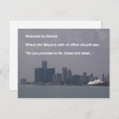 Welkom bij Detroit Briefkaart (Voorkant / Achterkant)