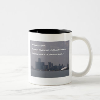 Welkom bij Detroit Tweekleurige Koffiemok