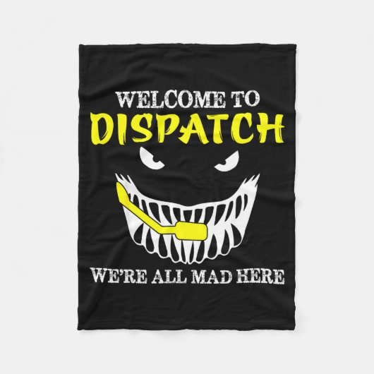 Welkom bij Dispatch Funny 911 Dispatch Halloween S Fleece Deken (Voorkant)
