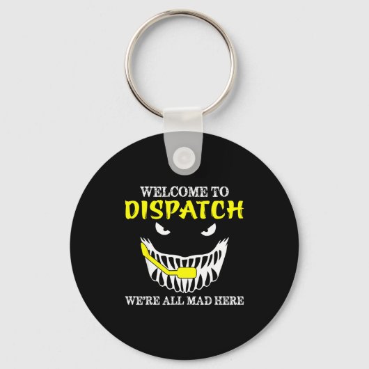 Welkom bij Dispatch Funny 911 Dispatch Halloween S Sleutelhanger (Voorkant)