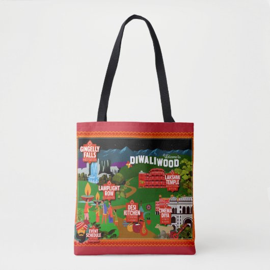 Welkom bij Diwaliwood Kaart! Tote Bag (Voorkant)