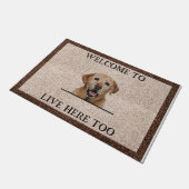 Welkom bij Dog Home Mat, mooie hond Deurmat (Schuin)