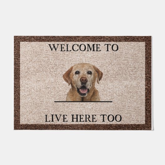 Welkom bij Dog Home Mat, mooie hond Deurmat (Voorkant)