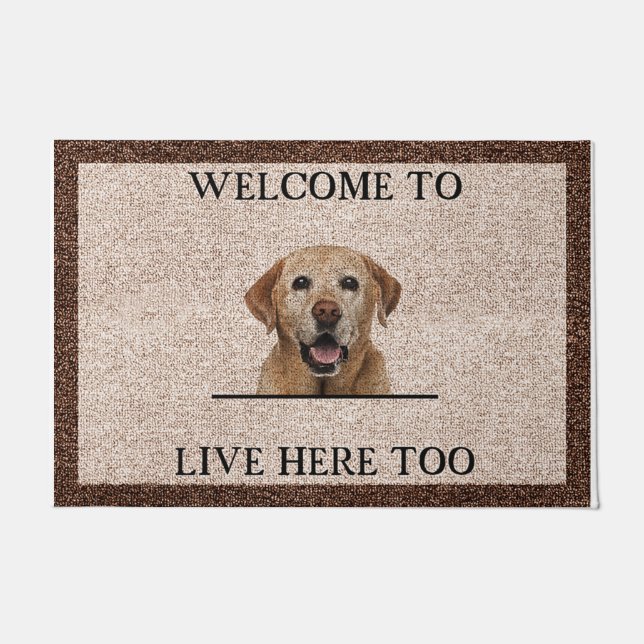 Welkom bij Dog Home Mat, mooie hond Deurmat (Voorkant)