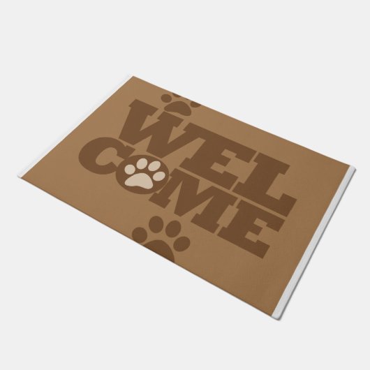 Welkom bij Dog Paws Deurmat (Schuin)