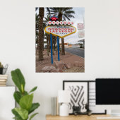 Welkom bij Downtown Las Vegas Poster Print (Thuiskantoor)