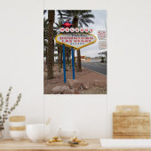 Welkom bij Downtown Las Vegas Poster Print (Keuken)