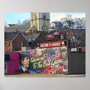Welkom bij Dubuque, Iowa Keepsake Souvenir Poster
