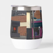 Welkom bij Dubuque, Iowa Sign met Amerikaanse vlag (Rechts)