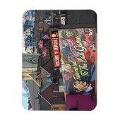 Welkom bij Dubuque, Iowa Sign met Amerikaanse vlag Magneet (Verticaal)