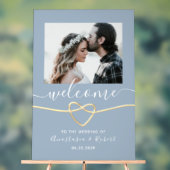 Welkom bij Dusty Blue Wedding Acryl Bord (Neutraal)
